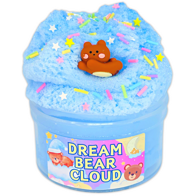 Dream Bear Fluff Cloud Slime Lavender Teddy Bear