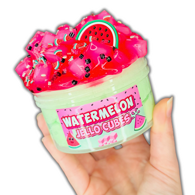 WATERMELON JELLO CUBES SLIME