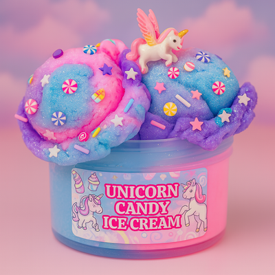 "Unicorn Candy Ice Cream" Cloud Slime