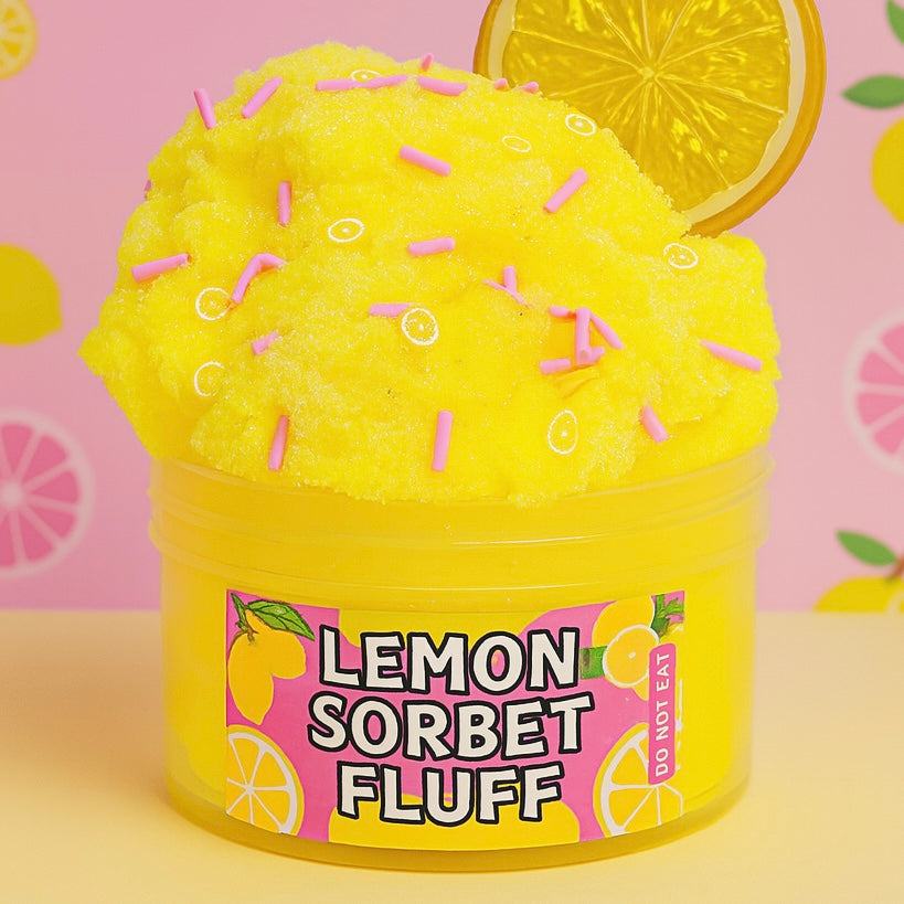 Lemon Sorbet Fluff Cloud Slime