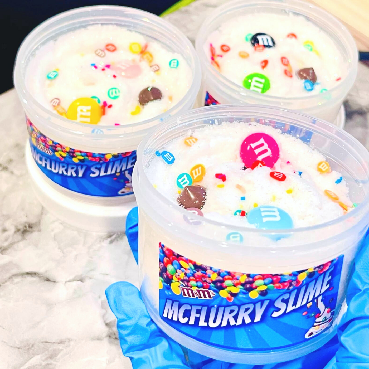 M&M McFlurry Ice Cream Cloud Slime